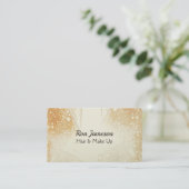 Visitekaartje Champagne Bubbles Gold Tan (Staand voorkant)