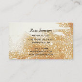 Visitekaartje Champagne Bubbles Gold Tan (Achterkant)