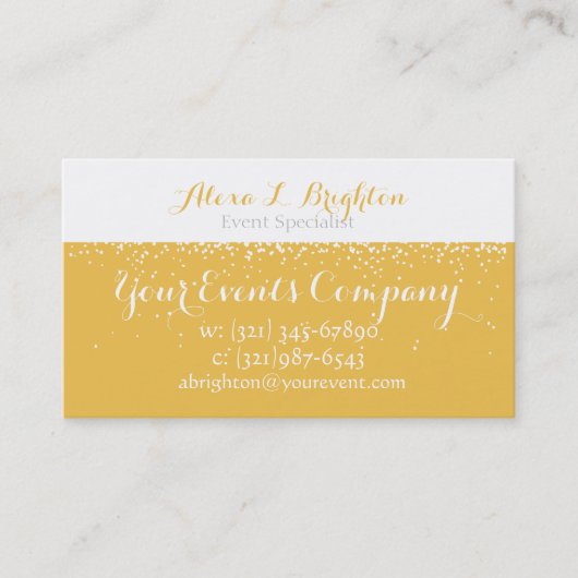 Visitekaartje Champagne Events -  (Voorkant)