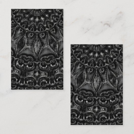 Visitekaartje Charcoal Mandala (Voorkant / Achterkant)