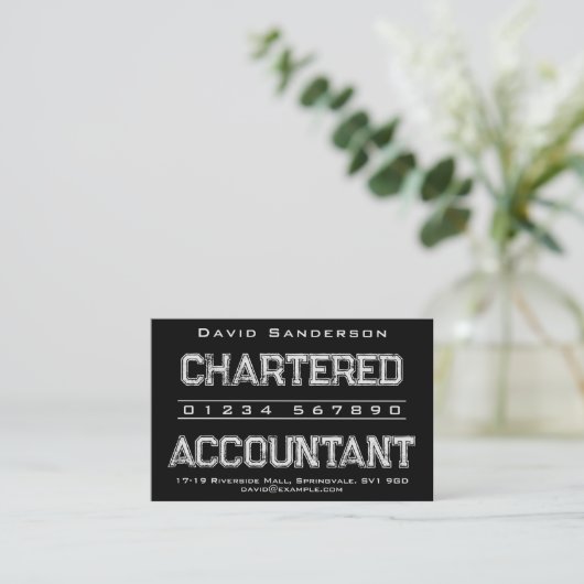 Visitekaartje charteraccountant (Staand voorkant)