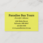 Visitekaartje charterbus (Achterkant)