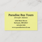 Visitekaartje charterbus (Achterkant)