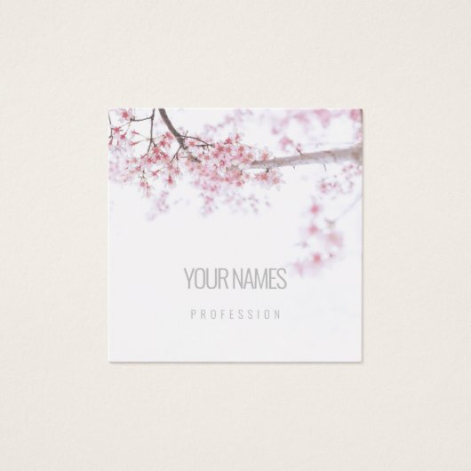 VISITEKAARTJE : " CHERRY BLOSSOM " : NATUURLIJK (Voorkant)