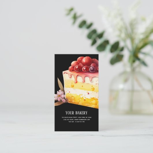 Visitekaartje Cherry Cake (Staand voorkant)