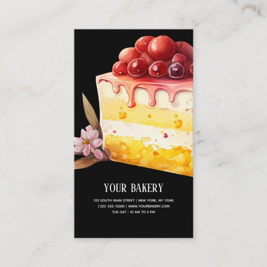 Visitekaartje Cherry Cake (Voorkant)