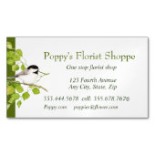 Visitekaartje Chickadee Florist Shoppe Flowers Magnetisch Visitekaartje (Voorkant)