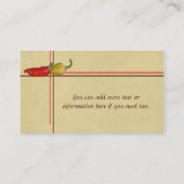 Visitekaartje Chili Pepper (Achterkant)