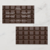 Visitekaartje Chocolade Bar (Voorkant / Achterkant)