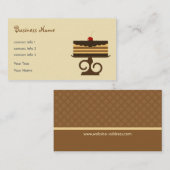 Visitekaartje Chocolade Cake (Voorkant / Achterkant)