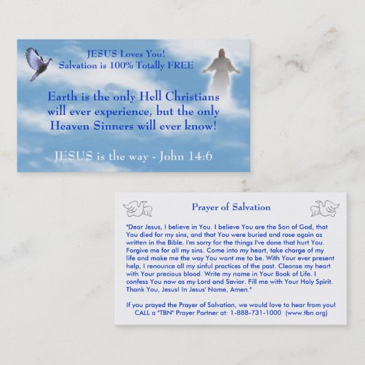 Visitekaartje Christelijke getuige (Voorkant / Achterkant)