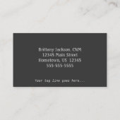 Visitekaartje Classy Midwifery Services (Achterkant)