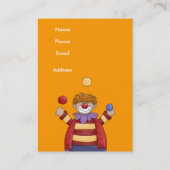 Visitekaartje Clown voor Hire Party Kinder (Achterkant)