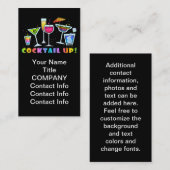 VISITEKAARTJE COCKTAIL UP GLASSES (Voorkant / Achterkant)