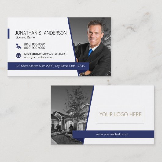 Visitekaartje Coldwell Banker White-Blue (Voorkant / Achterkant)