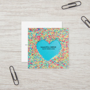 Visitekaartje Colorful Sprinkle Heart