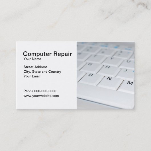 Visitekaartje Computer Repair Services (Voorkant)