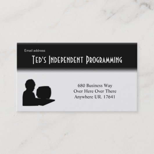 Visitekaartje Computerprogrammeerprogramma's (Voorkant)
