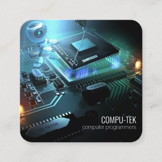 visitekaartje computerprogrammeur (Voorkant)
