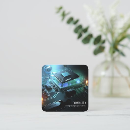 visitekaartje computerprogrammeur (Staand voorkant)