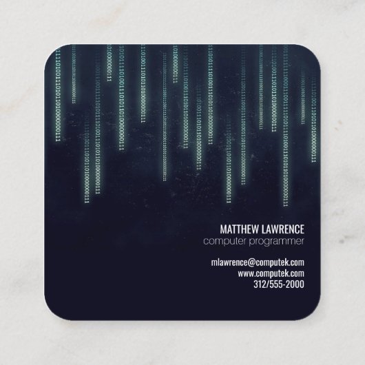 visitekaartje computerprogrammeur (Achterkant)