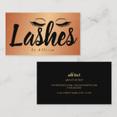 visitekaartje - Confetti Lashes Makeup Koper (Voorkant / Achterkant)