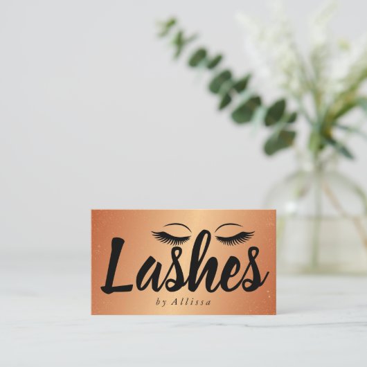 visitekaartje - Confetti Lashes Makeup Koper (Staand voorkant)