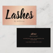 visitekaartje - Confetti Lashes Roos Gold (Voorkant / Achterkant)