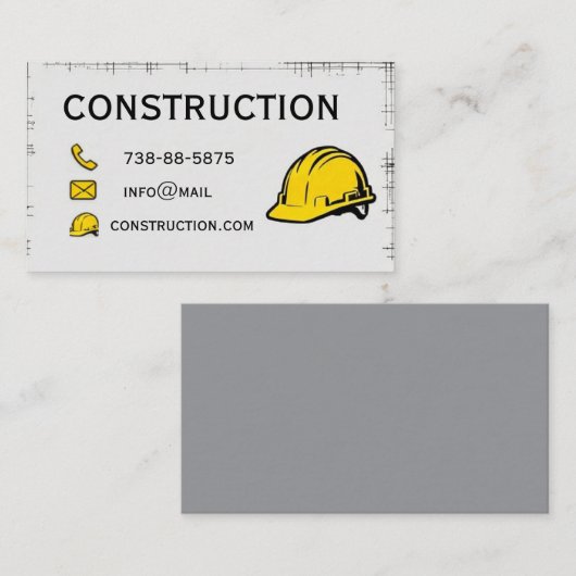visitekaartje constructie (Voorkant / Achterkant)