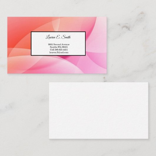 Visitekaartje Contactkaartje (Voorkant / Achterkant)