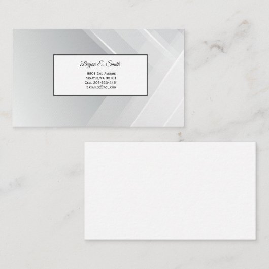 Visitekaartje Contactkaartje (Voorkant / Achterkant)