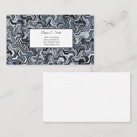 Visitekaartje Contactkaartje (Voorkant / Achterkant)