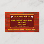 Visitekaartje contractant (Achterkant)