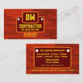 Visitekaartje contractant (Voorkant / Achterkant)