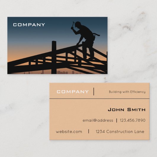 Visitekaartje contractant (Voorkant / Achterkant)