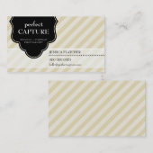 VISITEKAARTJE Cool Bold Captured Gold Stripe Black (Voorkant / Achterkant)