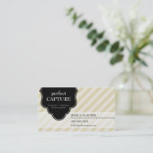 VISITEKAARTJE Cool Bold Captured Gold Stripe Black (Staand voorkant)