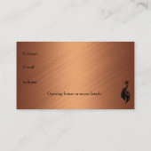 Visitekaartje Copper Black Bloemen Abstract (Achterkant)