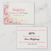 visitekaartje Coupons Kortingskaartje (Voorkant / Achterkant)