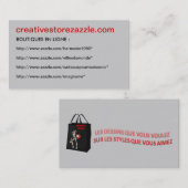 visitekaartje creativestorezazzle - (Voorkant / Achterkant)
