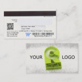 Visitekaartje creditcardontwerp (Voorkant / Achterkant)