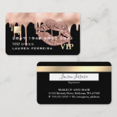 Visitekaartje creditcardopmaakmodel Roze schijven (Voorkant / Achterkant)