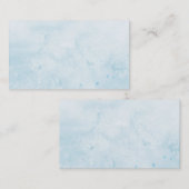 Visitekaartje/Creëer uw eigen blauwe Waterverf Visitekaartje (Voorkant / Achterkant)