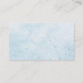Visitekaartje/Creëer uw eigen blauwe Waterverf Visitekaartje (Achterkant)