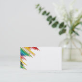 Visitekaartje/Creëer uw eigen gekleurde pennen Visitekaartje (Staand voorkant)