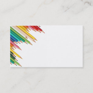 Visitekaartje/Creëer uw eigen gekleurde pennen Visitekaartje