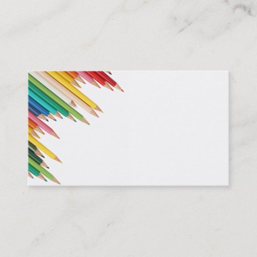 Visitekaartje/Creëer uw eigen gekleurde pennen Visitekaartje (Voorkant)
