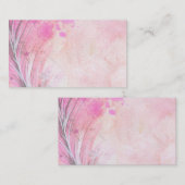 Visitekaartje/Creëer uw eigen roze Waterverf Visitekaartje (Voorkant / Achterkant)