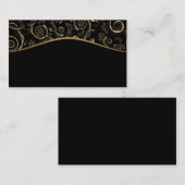 visitekaartje/Creëer uw eigen zwart-wit en goudwer Visitekaartje (Voorkant / Achterkant)