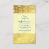 Visitekaartje Crimson Floral Damask op goud (Achterkant)